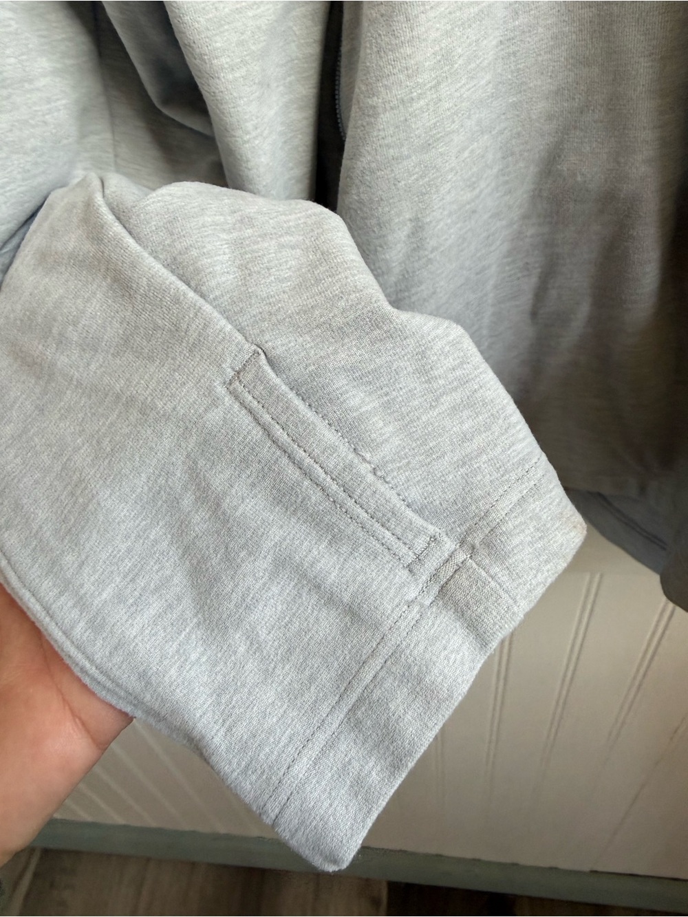 Lululemon Surge Warm Full Zip Heathered Sea Salt (Second Release) Sz Large - Picture 8 of 10